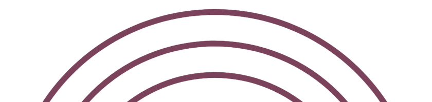 Design element: 3 upward facing purple arches