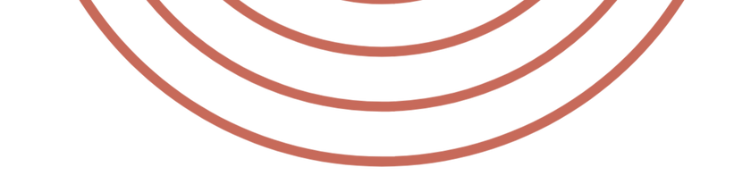 Design element: downward facing pink arches